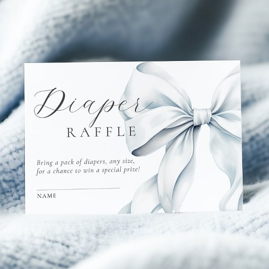 ブルーバウ赤ちゃんシャワーおむつラッフル エンクロージャーカード