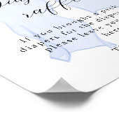 ブルーバウ赤ちゃんシャワーおむつラッフル ポスター (角)