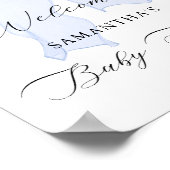 ブルーバウ赤ちゃんシャワーへようこそ ポスター (角)