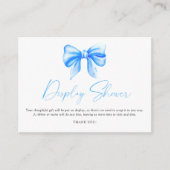 ブルーバウ赤ちゃんシャワー表示シャワー エンクロージャーカード (正面)