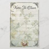 ブルーバエレガントーズと野草草文房具 便箋 (正面)