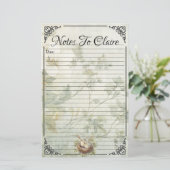 ブルーバエレガントーズと野草草文房具 便箋 (スタンド正面)