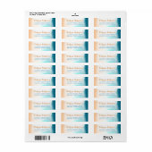 ブルーバグラデーションニラ差出人住所ラベル ラベル (フルシート)