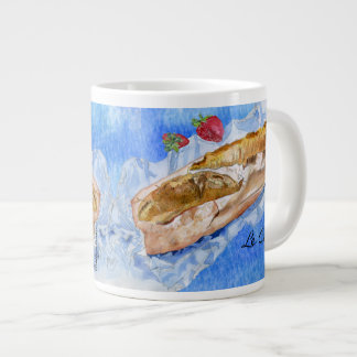 ブルーバゲットレカフェマグ ジャンボコーヒーマグカップ