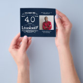 ブルーバジェット40th誕生日招待状 チラシ (手)