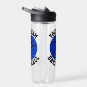 ブルーバスケットボカスタムットボールプレイヤーのチーム名と番号 ウォーターボトル (右面)