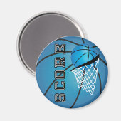 ブルーバスケットボールスコア マグネット (正面/裏面)