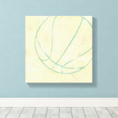 ブルーバスケットボールバイチャリラザリス キャンバスプリント (インサイチュ (ウッドフロア))