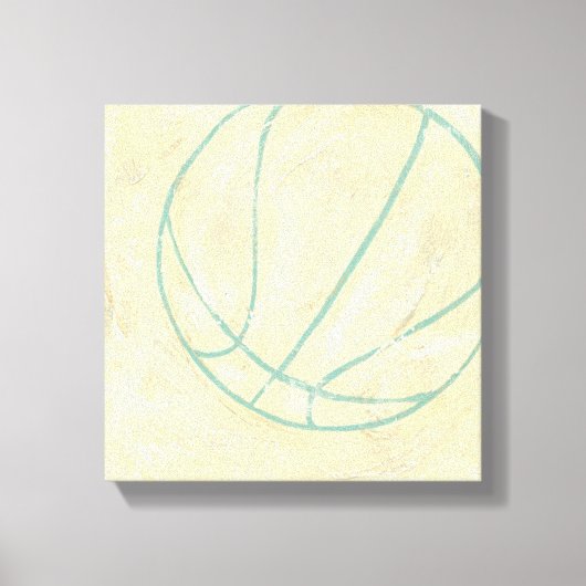 ブルーバスケットボールバイチャリラザリス キャンバスプリント (正面)