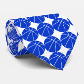 ブルーバスケットボールプレーヤー/コーチネックフォーマルタイ ネクタイ (ロール)