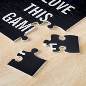 ブルーバスケットボール-スポーツイラストレーションアート ジグソーパズル (側面)