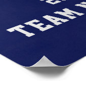 ブルーバスケッパーソナライズされたトボールシニアナイトポスター ポスター (角)