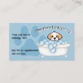 ブルーバスタブ泡ドッグトリマーサービス 名刺 (正面)