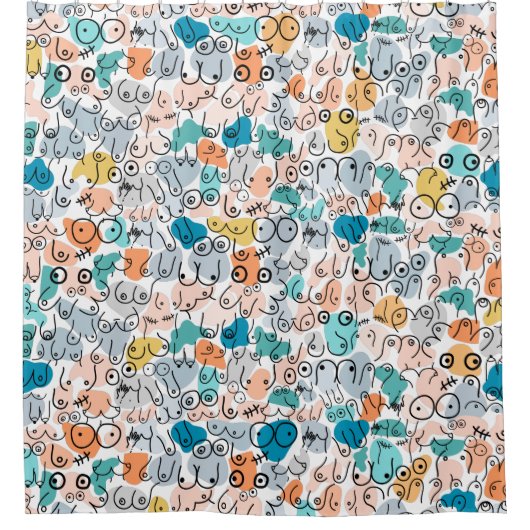 ブルーバストデザイン シャワーカーテン (正面)