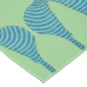 ブルーバストライプのード テーブルクロス (アングル)