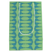 ブルーバストライプのード ミディアムペーパーバッグ (裏面)