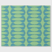 ブルーバストライプのード ラッピングペーパー (フラット)