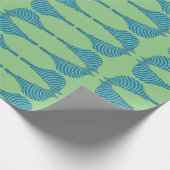 ブルーバストライプのード ラッピングペーパー (角)