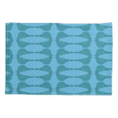 ブルーバストライプのード 枕カバー (裏面-左)