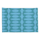 ブルーバストライプのード 枕カバー (裏面-右)