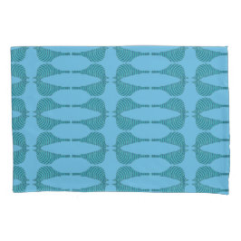 ブルーバストライプのード 枕カバー