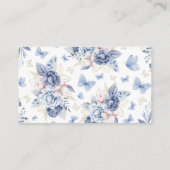 ブルーバタフライおむつラッフルボーイベビーシャワー エンクロージャーカード (裏面)