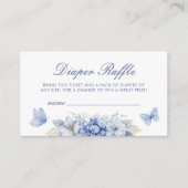 ブルーバタフライおむつラッフルボーイベビーシャワー エンクロージャーカード (正面)