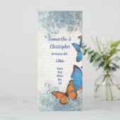 ブルーバタフライとレース教会の結婚式プログラム プログラム (スタンド正面)