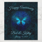 ブルーバタフライアニバーサリーワインラベル ワインラベル (シングルラベル)