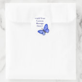 ブルーバタフライアートラベルシール ラウンドシール (バッグ)