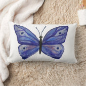 ブルーバタフライアートランバーピロー33 cm x 53 cm ランバークッション (ブランケット)