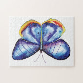 ブルーバタフライウォーターカラーフォトパズルギフトボックス ジグソーパズル (横)