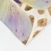 ブルーバタフライエテモダンリアール金ゴールドアニマルプリント フリースブランケット (角)