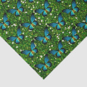 ブルーバタフライオングリーングリッターティッシュペーパー 薄葉紙 (詳細)