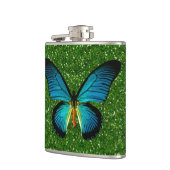 ブルーバタフライオングリーングリッターフラスコ フラスク (左)