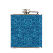 ブルーバタフライオンブルーグリッターフラスコ フラスク (裏面)