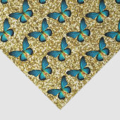 ブルーバタフライオン金ゴールドグリッターティッシュペーパー 薄葉紙 (詳細)