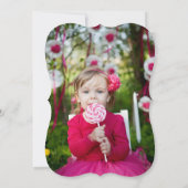 ブルーバタフライカップケーキガールバースデーパーティー招待状 招待状 (裏面)