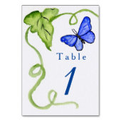 ブルーバタフライガーデンユニークテーブルカード番号 テーブルナンバー (裏面)