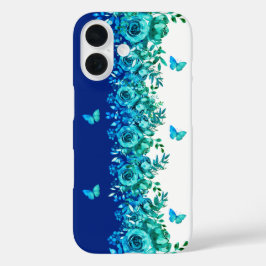 ブルーバタフライガーデン スマホケース iPhone 16ケース