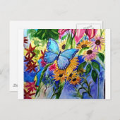 ブルーバタフライガーデン ポストカード (正面/裏面)