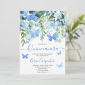 ブルーバタフライキンセアニラスウィート15誕生日 招待状 (スタンド正面)