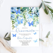 ブルーバタフライキンセアニラスウィート15誕生日 招待状