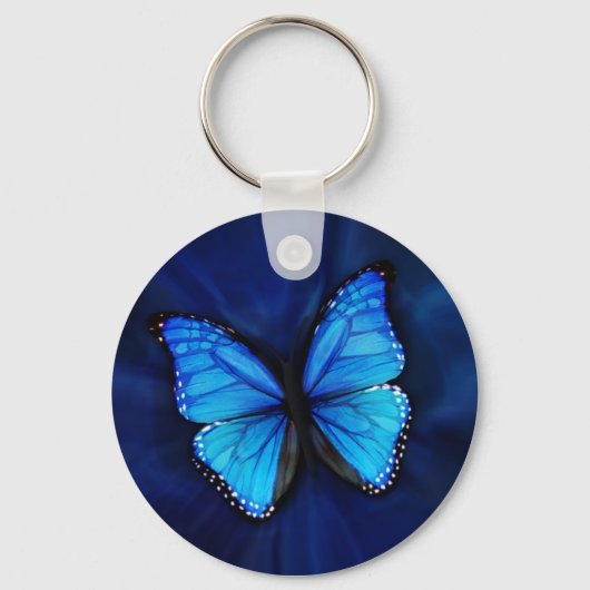 ブルーバタフライキーチェーン キーホルダー (正面)