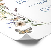 ブルーバタフライギフトベイビーシャワーポスター ポスター (角)