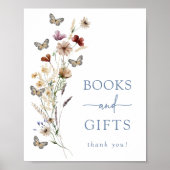 ブルーバタフライギフトベイビーシャワーポスター ポスター (正面)