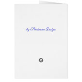 ブルーバタフライグリーティングカード (裏面)