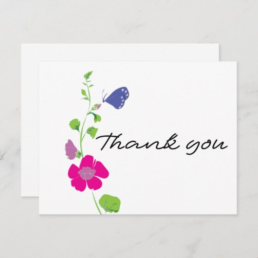 ブルーバタフライサンキューカード エンクロージャーカード (正面/裏面)