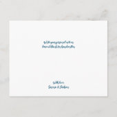 ブルーバタフライサンキューカード エンクロージャーカード (裏面)