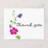 ブルーバタフライサンキューカード エンクロージャーカード (正面)